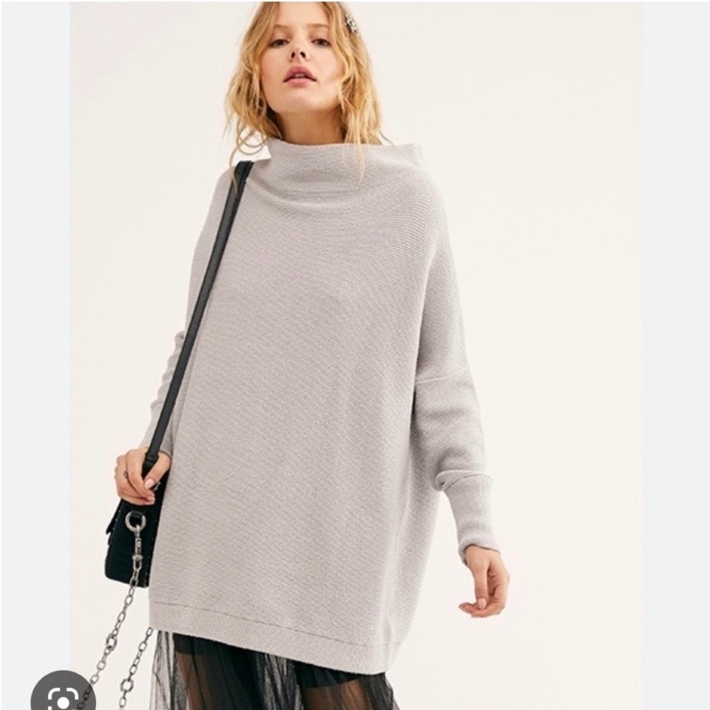 Free People slouchy Ottoman sweater grey in xs